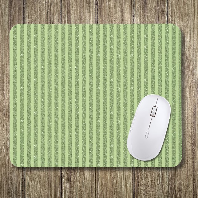 Sanfte Pistazien-Glitter-Optik Minimal-Muster Mousepad (Von Creator hochgeladen)