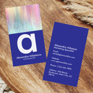 Sanfte Regenbogen-Ästhetik-Branding Visitenkarte