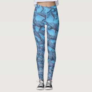 Sanfte Regentropfen aus blauem Glas Leggings