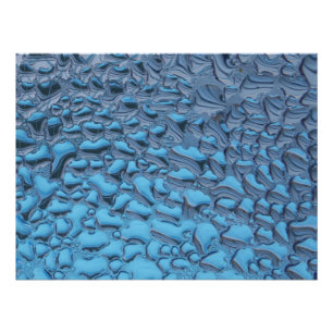 Sanfte Regentropfen aus blauem Glas Poster