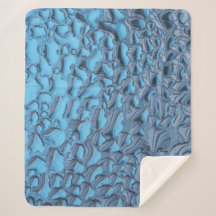 Sanfte Regentropfen aus blauem Glas