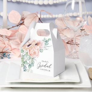 Sanfte rosa Aquarell-Blumen-Brautparty Geschenkschachtel