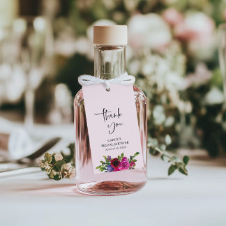 Sanfte rosa Aquarell-Blumen-Geschenkkarte Geschenkanhänger