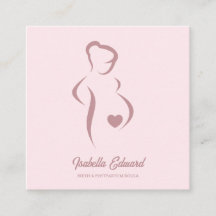 Sanfte rosa Mutterschafts-Doula-Identitätsillustra