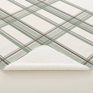 Sanfte Sage-Cream-Karodecke im ästhetischen Design Sherpadecke