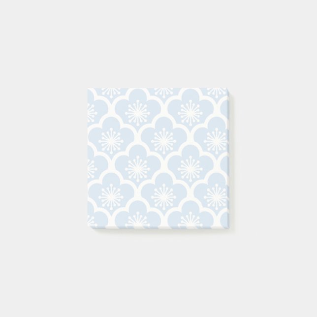 Sanfte Sakura Neutral - Puderblau Post-it Klebezettel (Vorderseite)