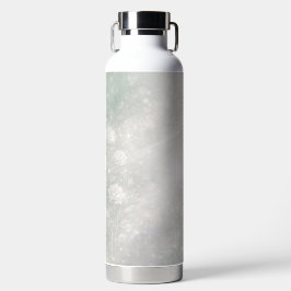Sanfte Salbei- und frostige weiße Blumen-Kunst aus Trinkflasche