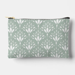 Sanfte Salbeigrüne Botanische Folk Florale Kunst Zubehörtasche