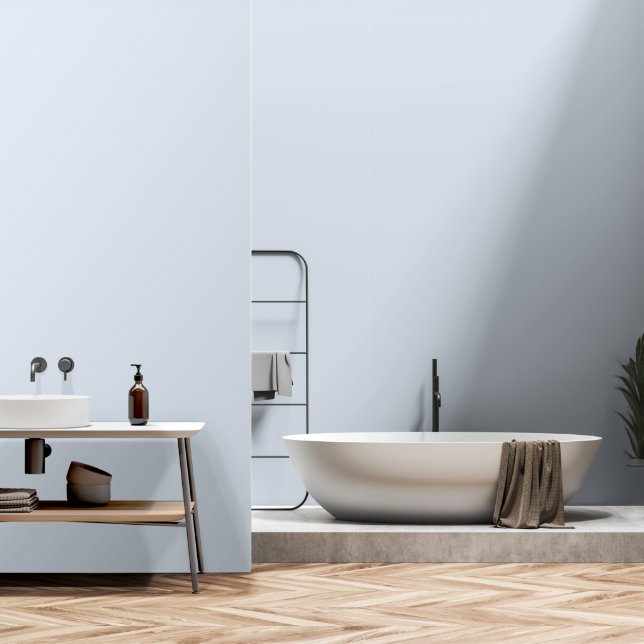 sanfte, sanfte, blaue Trendfarbe Tapete (Badezimmer)