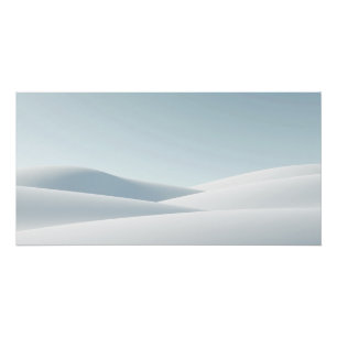 Sanfte Schneeduenen – Ruhige Minimale Winterlandsc Poster