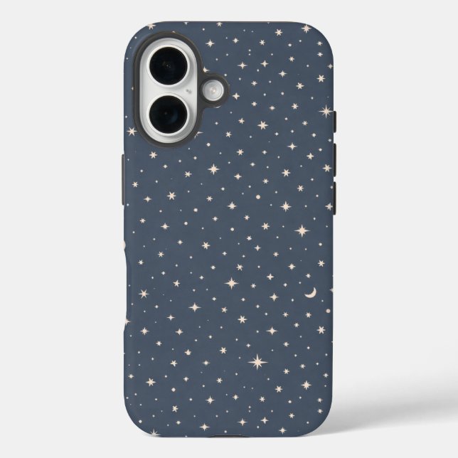 Sanfte Sternmuster-Ästhetik iPhone 16 Hülle (Rückseite)