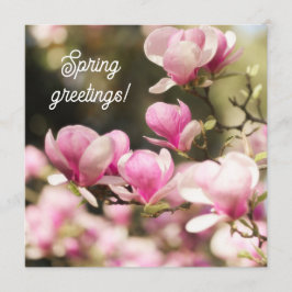 Sanfte träumerische Magnolie Frühlingsgruß Karte
