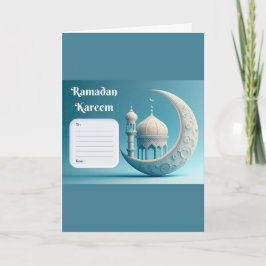 Sanfte Wasserfarbe-Moschee-Ramadan-Serenität Karte