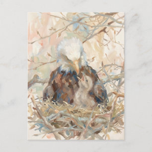 Sanfte Wasserfarbe Vogelnest Natur Postkarte