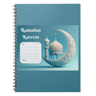 Sanfte Wasserfarbene Moschee Ramadan Gelassenheit Notizblock