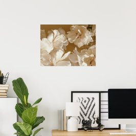 Sanfte weiße Floral Poster