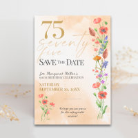 Sanfte Wildblume 75. Geburtstag für Sie - 75 Jahre