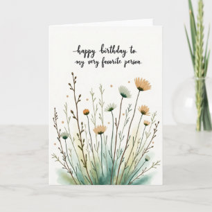 Sanfte Wildblumen-Kunstkarte Karte