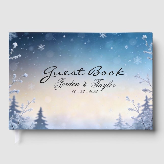 Sanfte Wintertagtraum-Hochzeit  Gästebuch (Vorderseite)
