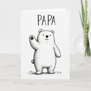 Sanfter Bär Papa Tag Karte