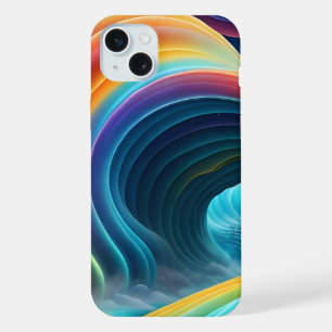 Sanfter heller Regenbogen-Wasserfall iPhone 15 Plus Hülle