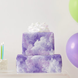 Sanfter Lavendel Traum Nebel Weiß Abstraktes Muste Geschenkpapier
