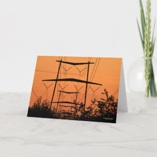 Sanfter orangefarbener Sonnenuntergang über Hochsp Karte