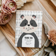 Sanfter Panda-Wald-Dankeschön-Baby-Party