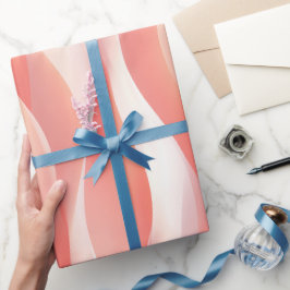 Sanfter Pfirsich-Korallen-Glow-Verlauf Abstraktes  Geschenkpapier