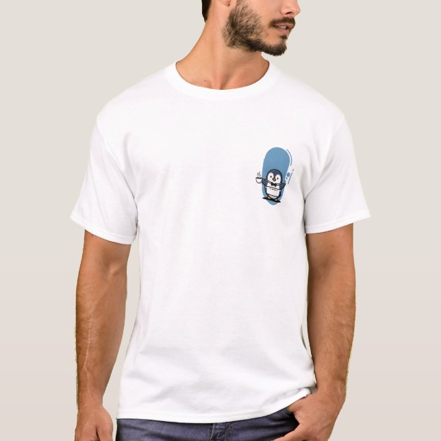 Sanfter Pinguin-Server T-Shirt (Vorderseite)