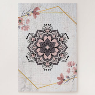 Sanfter Rangoli-Schimmer – Friedliches botanisches