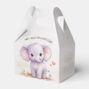 Sanfter Riese Elefant Lila Safari Baby Shower Geschenkschachtel