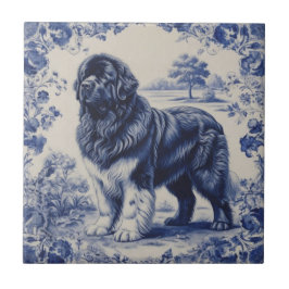 Sanfter Riese in Delft-Blau Fliese
