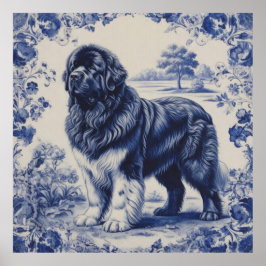Sanfter Riese in Delft-Blau Poster