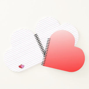 Sanfter Rot-Pink-Verlauf Hintergrund Minimale Abst Notizbuch