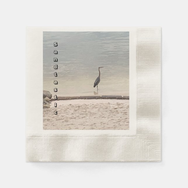 Sanfter Sand und Heronsee Leben Sandtastic Serviette (Vorderseite)