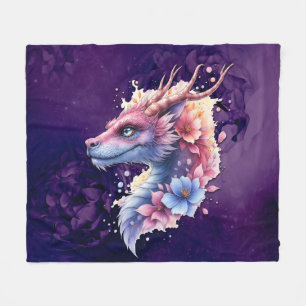 Sanfter Wächterdrache. Fleecedecke