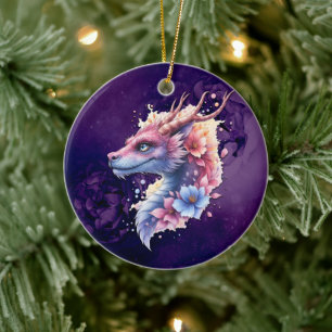 Sanfter Wächterdrache. Keramik Ornament