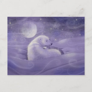 Sanfter Winter Eisbär Postkarte