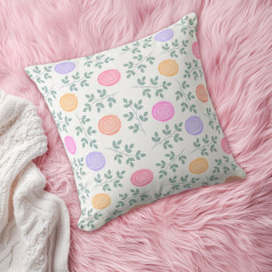 Sanftes Aquarell-Blumenmuster Kissen