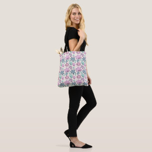 Sanftes Aquarell-Rosa-Blumenmuster Tapete Tasche