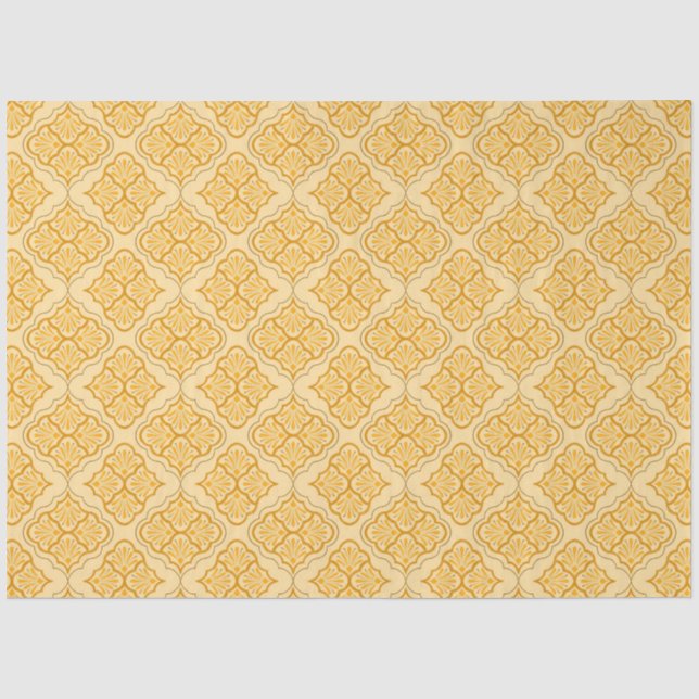 Sanftes Arabesque - feuchtigkeitsneutrales geometr Seidenpapier (Vorderseite)