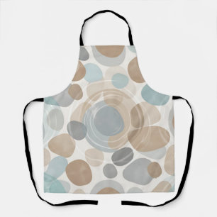 Sanftes Beige Blau Grau Minimalistisches Überlappe Schürze