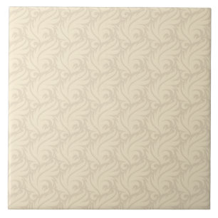 Sanftes Beige Blumenmuster Fliese