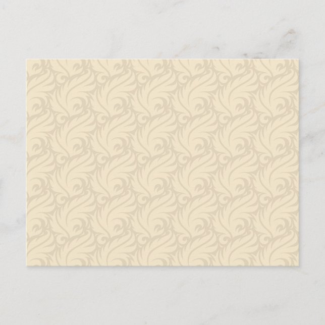 Sanftes Beige Blumenmuster Postkarte (Vorderseite)