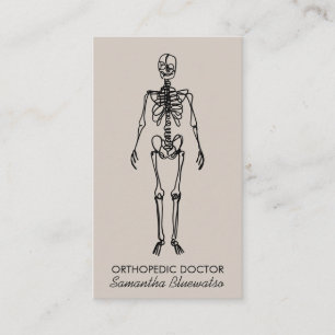 Sanftes Beige Skeleton orthopädische Skelettbildha Visitenkarte