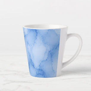 Sanftes blaues Wasserfarben-Abstrakt Milchtasse