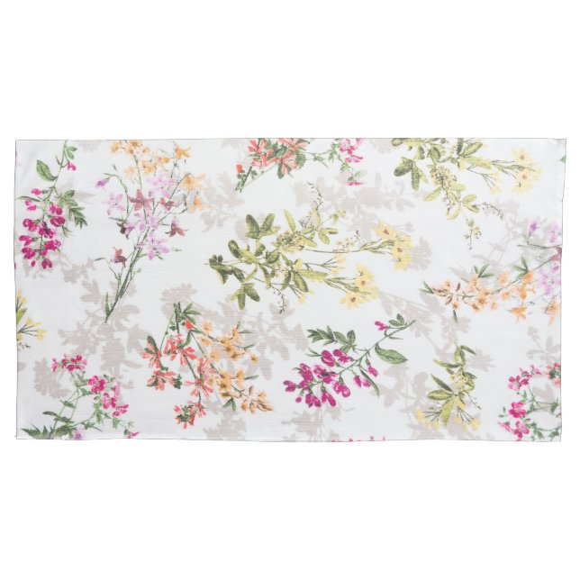 Sanftes Blumenmuster Kissenbezug (Vorderseite-Links)