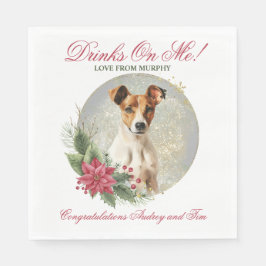 Sanftes Fox Terrier Wedding Napkins mit Hunden Fot Serviette