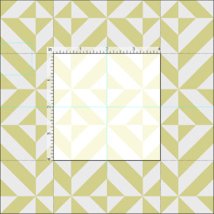 Sanftes Gelbes Geometrisches Art Deco Stoff